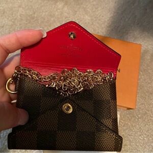 Louis Vuitton kirigmi Damier ebene  Chain Wallet necklace EUC